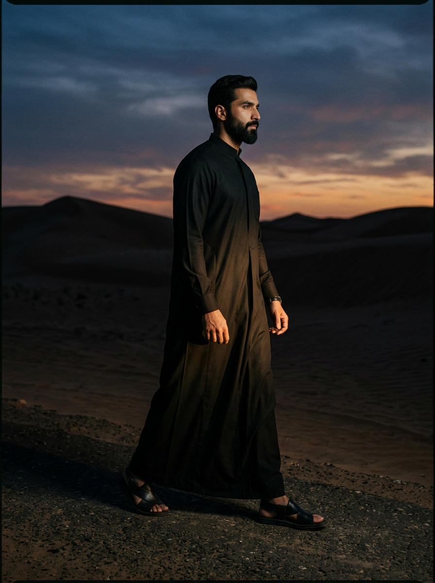 Qamis noir premium MonQamisHomme